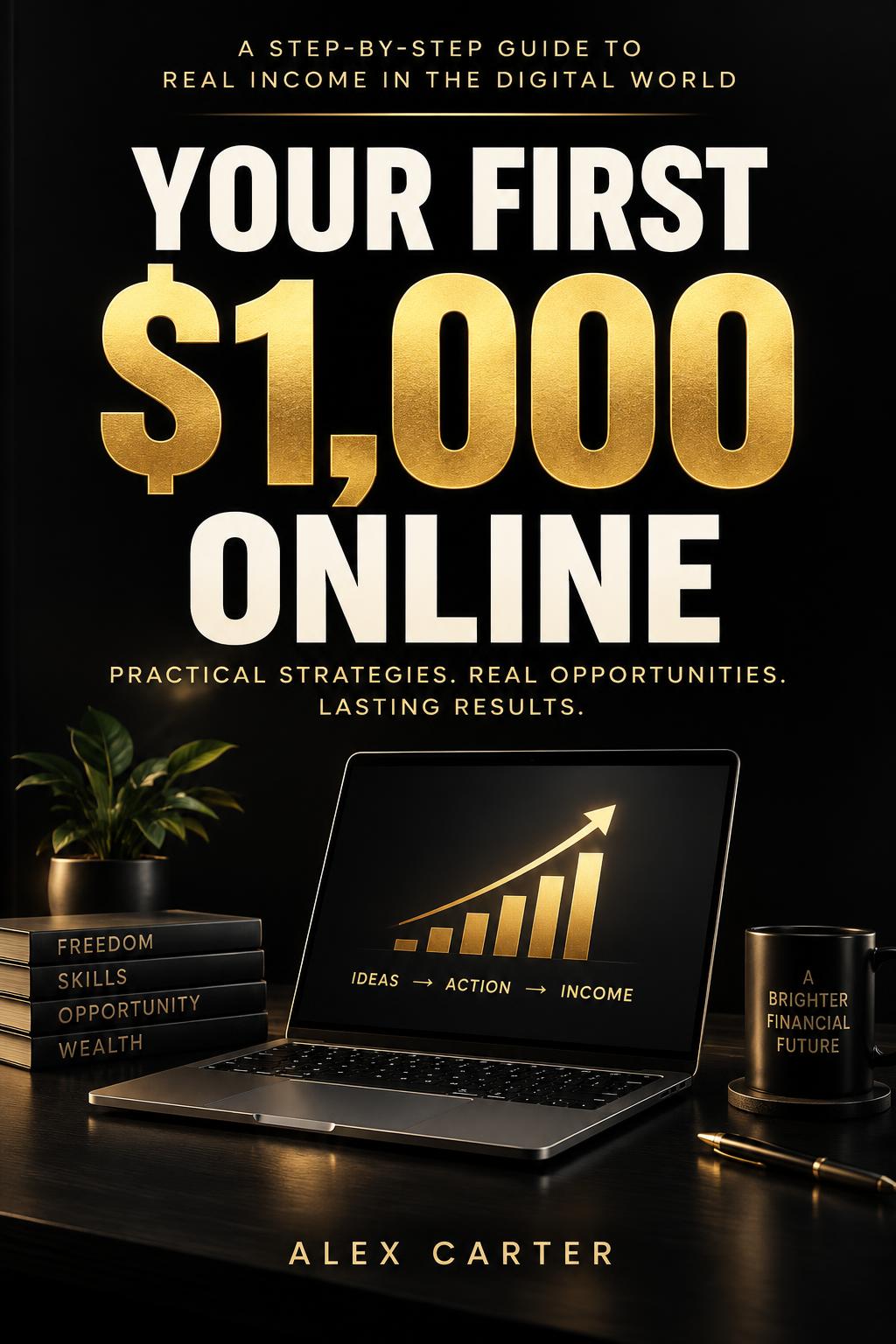 Make Money Online sample book cover: Your First $1,000 Online